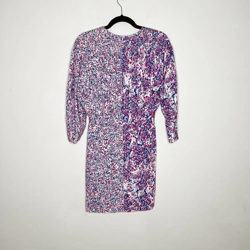 IRO Firenze Printed Dress In Mixed Blue Size XXS - Picture 7 of 9